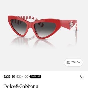 Dolce & Gabbana Bold Red Sunglasses